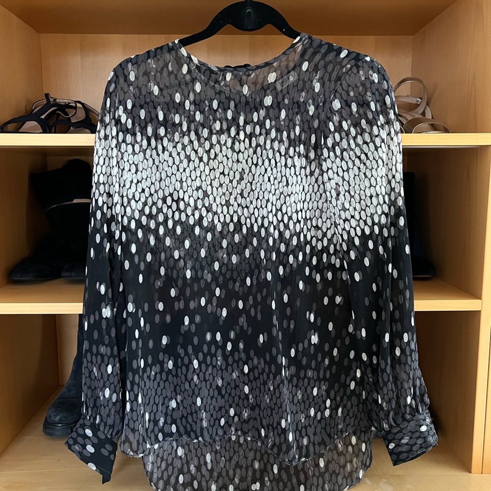 Elegant Black and Gray Women's Top